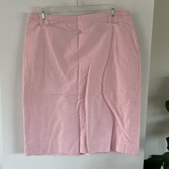 Brooks Brothers Dresses & Skirts - BROOKS BROTHERS cotton stripe pencil skirt white red pink lined 10